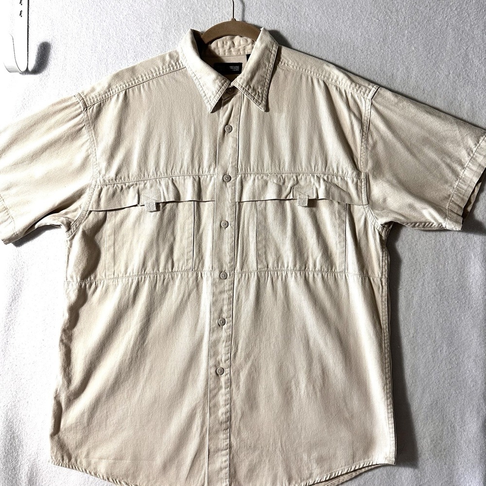 Vintage‎ Faded Glory L Large Corduroy Barn Chore Shirt Pockets 90s Y2K Cotton